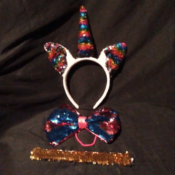 JoJo Siwa Other - Sequins lot- Headband, Hair tie bow and bracelet